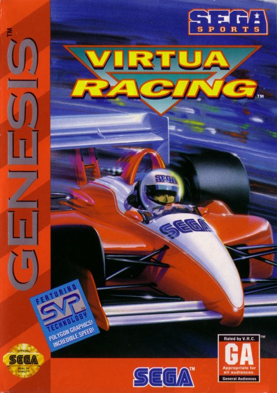 Virtua Racing box art for Sega Mega Drive